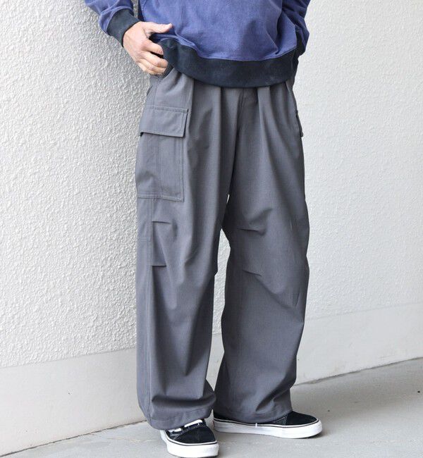 SHIPS any「SHIPS any:〈吸水速乾〉Rapidry スマート ワイド イージー カーゴ パンツ(セットアップ対応)◆」|カーゴ|