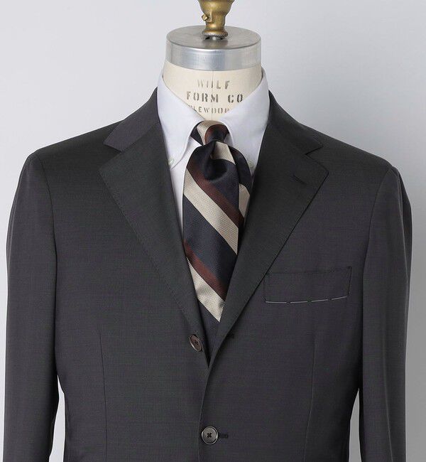 SHIPS「【SHIPS別注】TUDOR ROSES: シルク ヘリンボーン レジメンタル ネクタイ」|ネクタイ・蝶ネクタイ|ネイビー