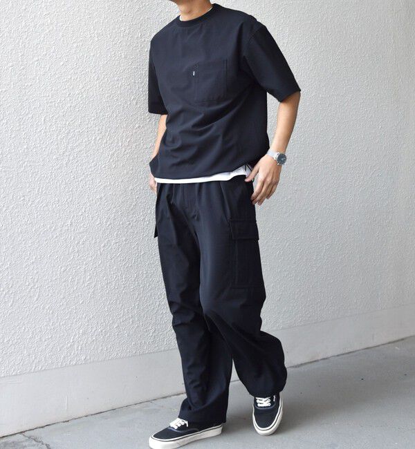 SHIPS any「SHIPS any:〈吸水速乾〉Rapidry クルーネック スピンドル ポケット Tシャツ(セットアップ対応)◆」|Tシャツ・カットソー|