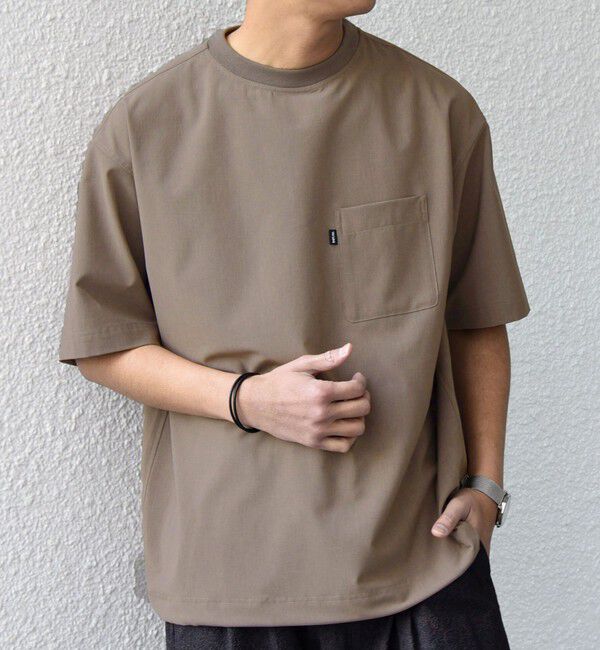 SHIPS any「SHIPS any:〈吸水速乾〉Rapidry クルーネック スピンドル ポケット Tシャツ(セットアップ対応)◆」|Tシャツ・カットソー|