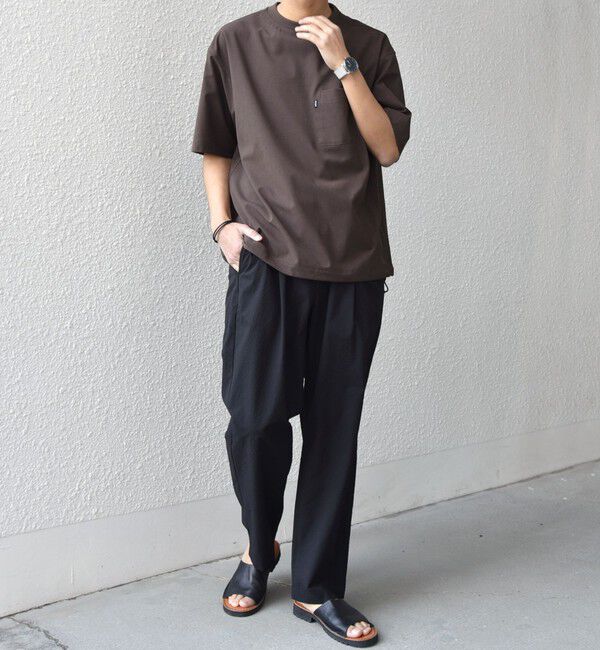 SHIPS any「SHIPS any:〈吸水速乾〉Rapidry クルーネック スピンドル ポケット Tシャツ(セットアップ対応)◆」|Tシャツ・カットソー|