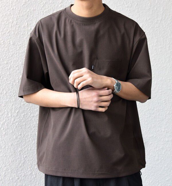 SHIPS any「SHIPS any:〈吸水速乾〉Rapidry クルーネック スピンドル ポケット Tシャツ(セットアップ対応)◆」|Tシャツ・カットソー|