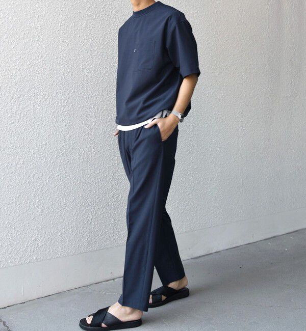 SHIPS any「SHIPS any:〈吸水速乾〉Rapidry クルーネック スピンドル ポケット Tシャツ(セットアップ対応)◆」|Tシャツ・カットソー|