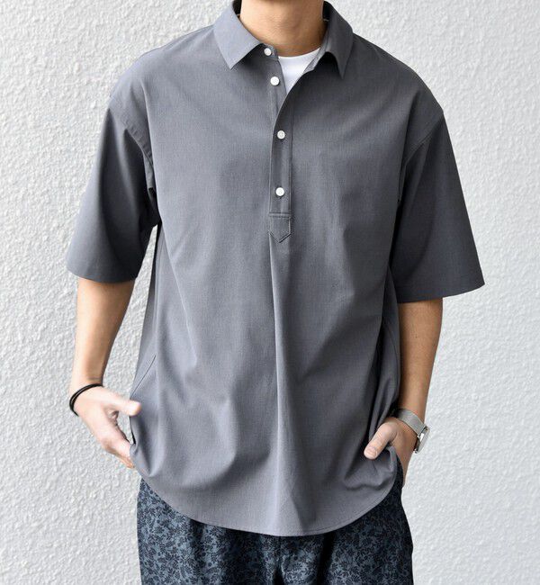 SHIPS any「SHIPS any:〈吸水速乾〉Rapidry ボタンダウン レギュラーカラー 半袖 シャツ(セットアップ対応)◆」|シャツ・ブラウス|グレー