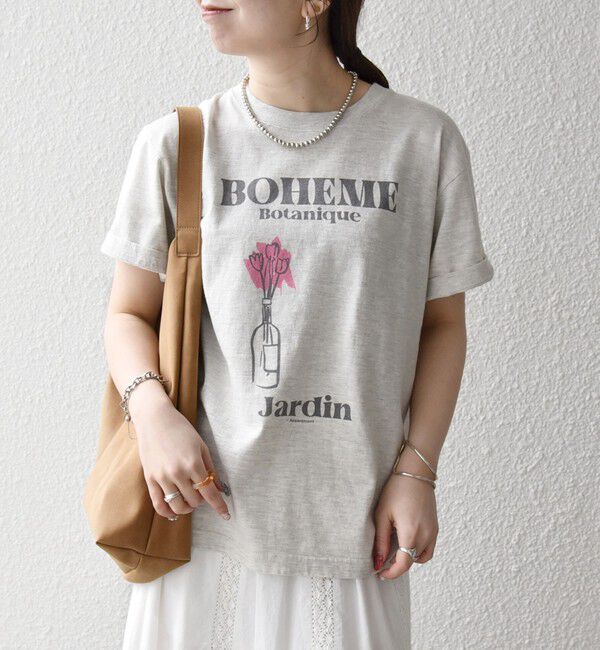 SHIPS any「《予約》TRICOMER:〈洗濯機可能〉フレンチ ロゴ プリント TEE」|Tシャツ・カットソー|