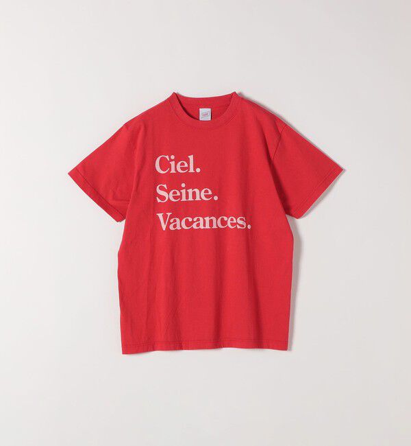 SHIPS any「《予約》TRICOMER:〈洗濯機可能〉フレンチ ロゴ プリント TEE」|Tシャツ・カットソー|