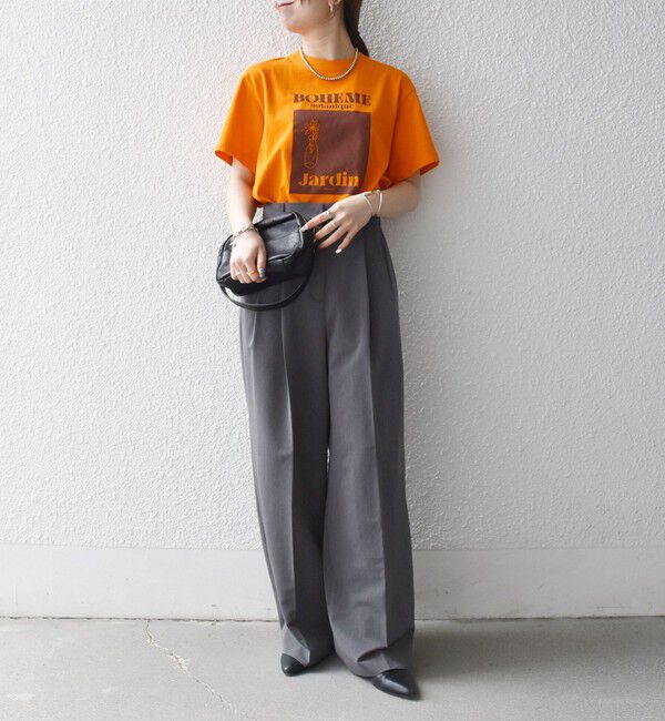 SHIPS any「《予約》TRICOMER:〈洗濯機可能〉フレンチ ロゴ プリント TEE」|Tシャツ・カットソー|