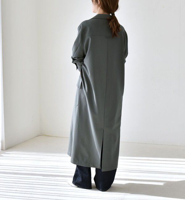 quaranciel「《予約》quaranciel:〈洗濯機可能〉Vネック スキッパー ロング シャツ ワンピース」|ワンピース|