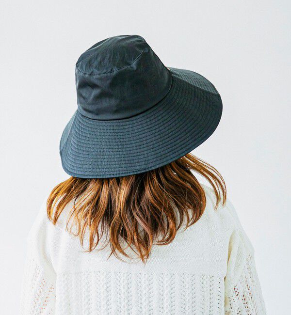 quaranciel「《予約》quaranciel:〈UVカット/接触冷感/撥水加工/手洗い可能〉ワイド ブリム ハット」|ハット|ブラック