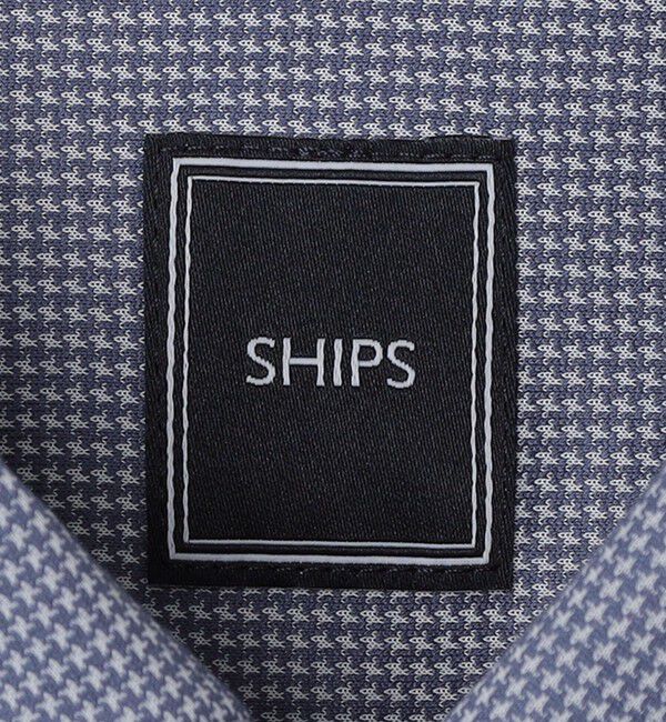 SHIPS「SHIPS: ジャージー ハウンドトゥース ワンピースカラー シャツ」|シャツ・ブラウス|