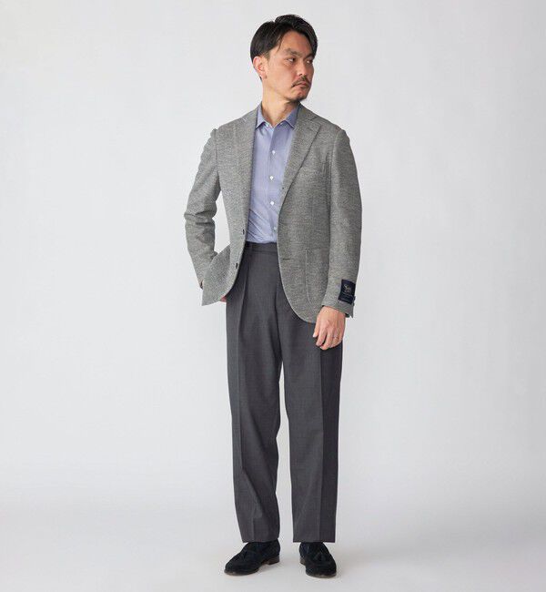 SHIPS「SHIPS: ジャージー ハウンドトゥース ワンピースカラー シャツ」|シャツ・ブラウス|