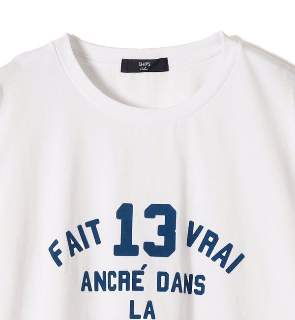 SHIPS Colors 「SHIPS Colors:〈洗濯機可能〉26SS フロッキー ロゴ TEE（ロンT）」|Tシャツ・カットソー|