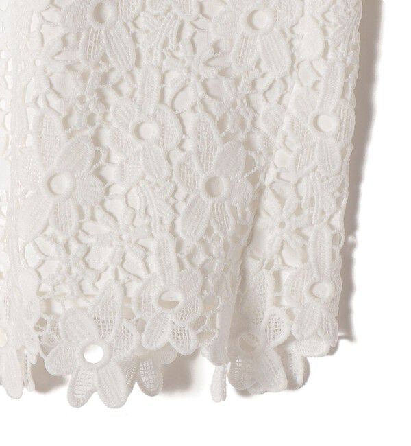 SHIPS Colors 「SHIPS Colors:〈手洗い可能〉ポンチ レース コンビ トップス（無地）」|Tシャツ・カットソー|