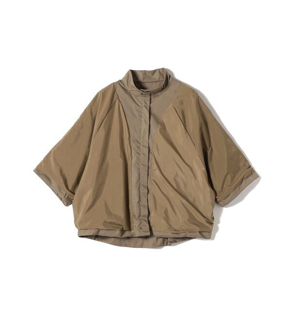 SHIPS for women「SHIPS Primary Navy Label:スタンドカラー ワイド スリーブ コート」|ブルゾン・スタジャン|