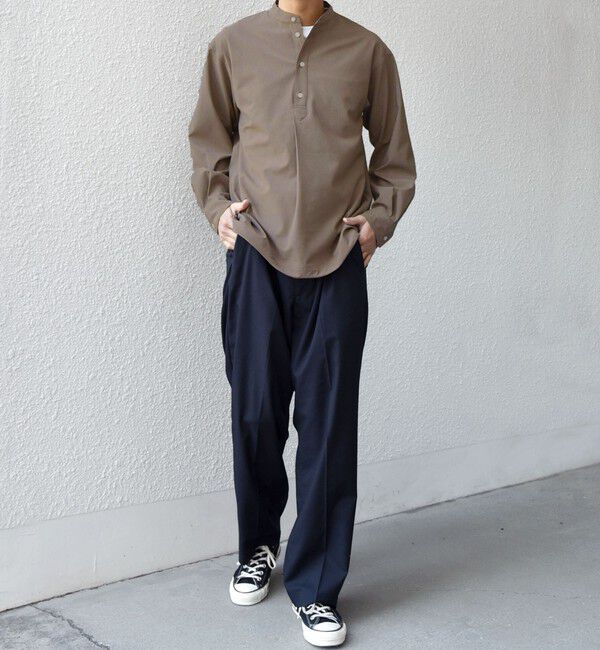 SHIPS any「SHIPS any:〈吸水速乾〉Rapidry バンドスキッパー スピンドル プルオーバー シャツ(セットアップ対応)◆」|シャツ・ブラウス|