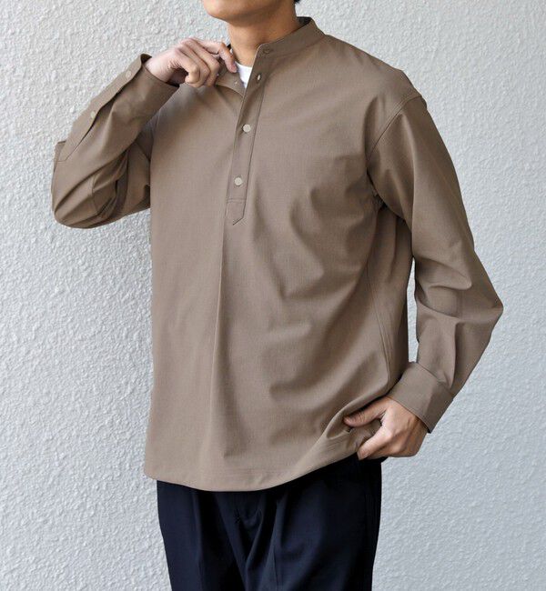 SHIPS any「SHIPS any:〈吸水速乾〉Rapidry バンドスキッパー スピンドル プルオーバー シャツ(セットアップ対応)◆」|シャツ・ブラウス|