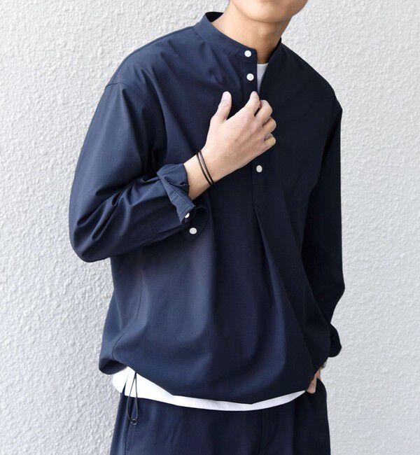 SHIPS any「SHIPS any:〈吸水速乾〉Rapidry バンドスキッパー スピンドル プルオーバー シャツ(セットアップ対応)◆」|シャツ・ブラウス|