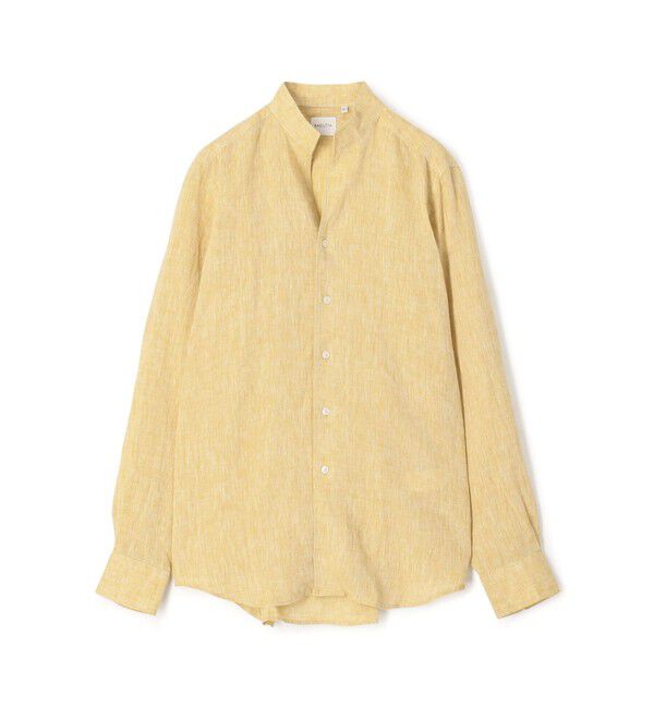 TOMORROWLAND BUYING WEAR「BAGUTTA リネン スタンドカラーシャツ」|シャツ・ブラウス|25 イエロー