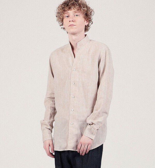 TOMORROWLAND BUYING WEAR「BAGUTTA リネン スタンドカラーシャツ」|シャツ・ブラウス|