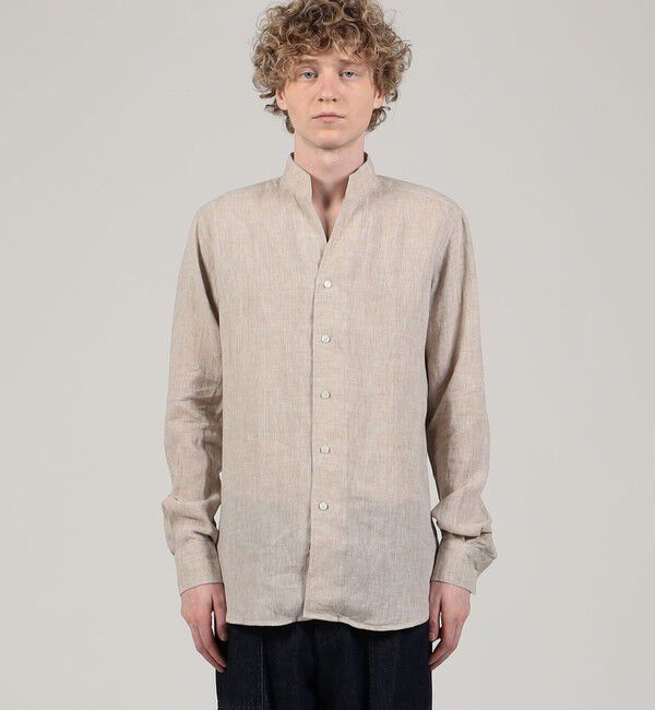 TOMORROWLAND BUYING WEAR「BAGUTTA リネン スタンドカラーシャツ」|シャツ・ブラウス|