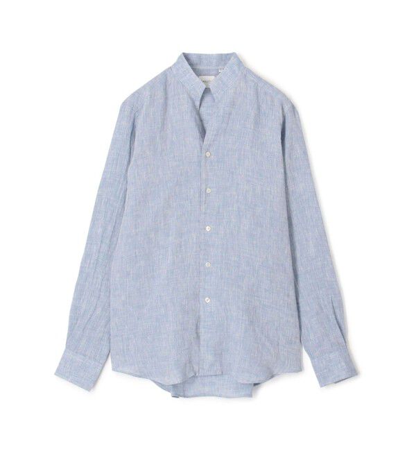 TOMORROWLAND BUYING WEAR「BAGUTTA リネン スタンドカラーシャツ」|シャツ・ブラウス|65 ブルー