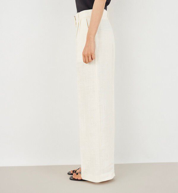 DES PRES「ウェットリネン 2タックパンツ」|スラックス|