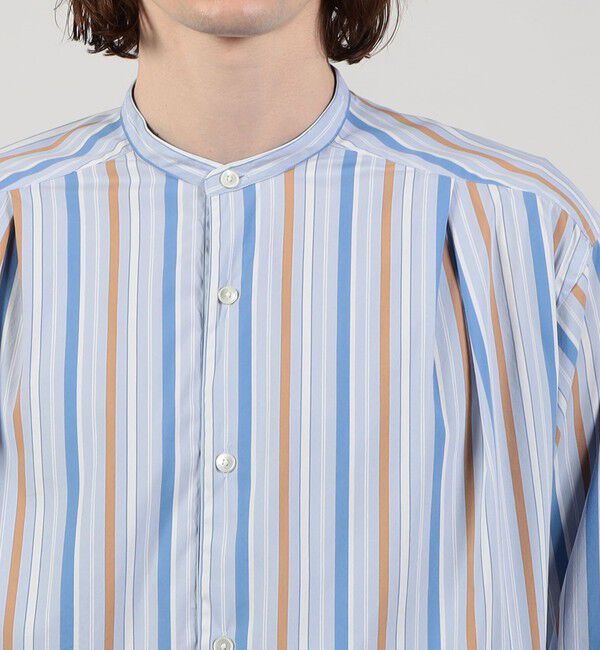 TOMORROWLAND MENS「スタンドカラープルオーバータックシャツ」|シャツ・ブラウス|