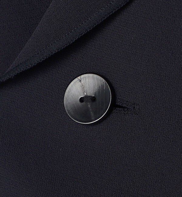 GALERIE VIE「トリアセテートポリエステルダブルクロス カラーレスワイドジャケット」|ノーカラージャケット|