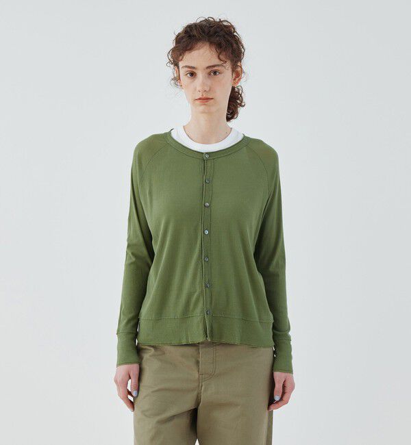 GALERIE VIE「 ガーゼフライス クルーネックカーディガン」|カーディガン|