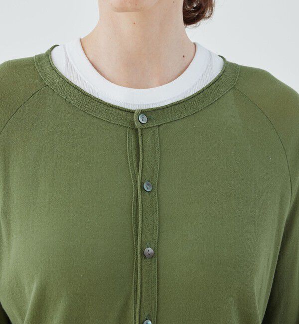 GALERIE VIE「 ガーゼフライス クルーネックカーディガン」|カーディガン|