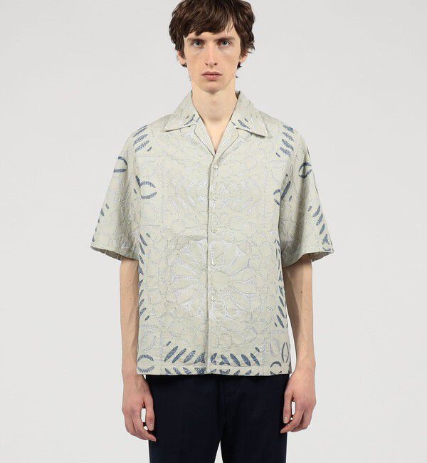 TOMORROWLAND MENS「コットン エンブロイダリー オープンカラーシャツ」|シャツ・ブラウス|