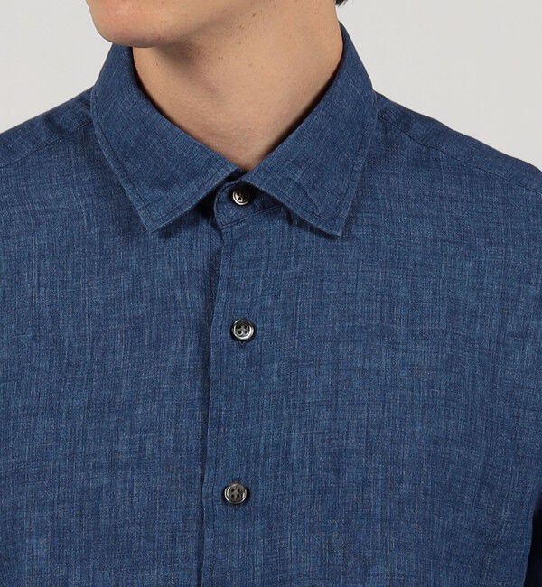 TOMORROWLAND MENS「リネン セミワイドカラーシャツ ALBINI」|シャツ・ブラウス|