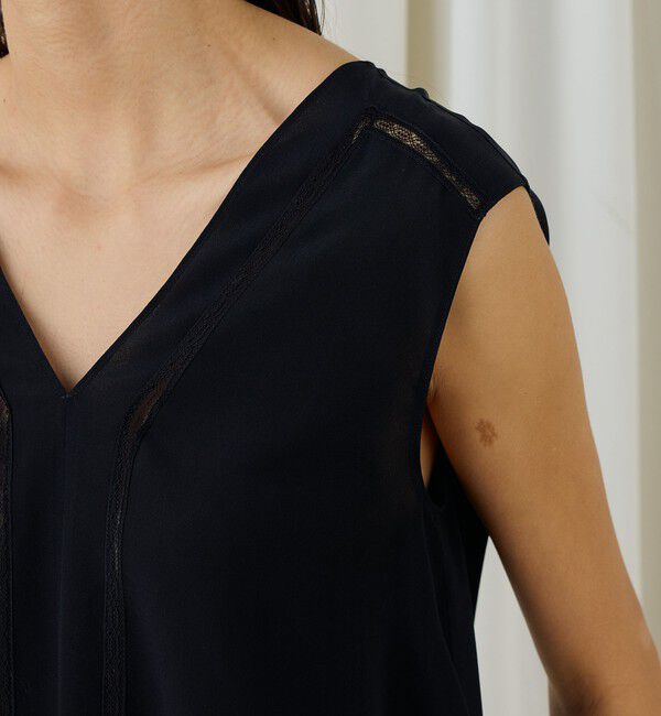 DES PRES「エッジンレース スカーフラインブラウス」|シャツ・ブラウス|