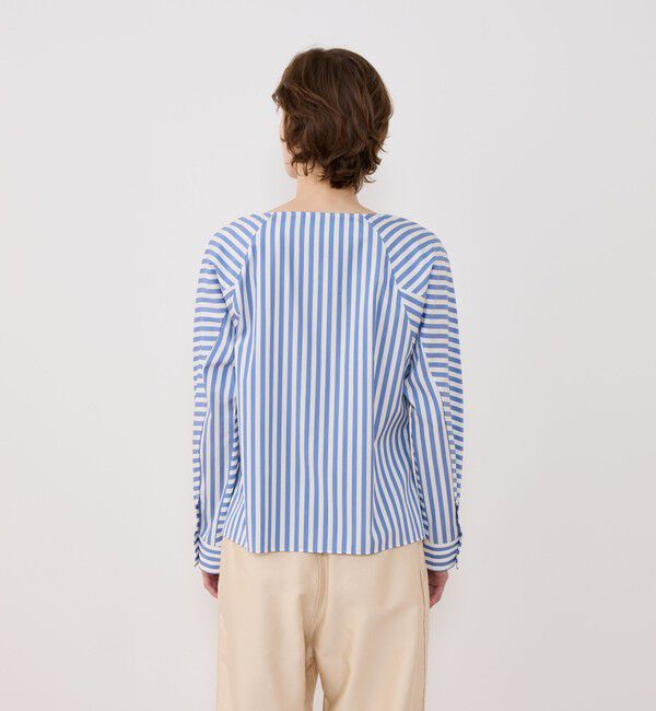 GALERIE VIE「ツイストコットンストライプ ドルマンスリーブシャツ」|シャツ・ブラウス|