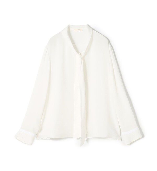 DES PRES「シアーレースコラージュ ボウタイナローブラウス」|シャツ・ブラウス|11 ホワイト