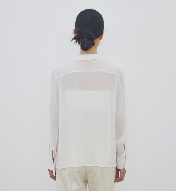 DES PRES「シアーレースコラージュ ボウタイナローブラウス」|シャツ・ブラウス|