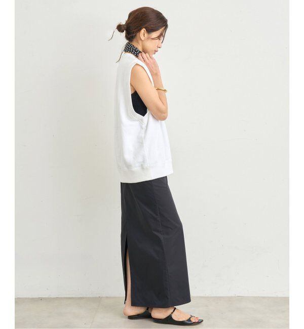 IENA「LOOPWHEELER for LOWERCASE 別注 ライトツリウラケ Vネックベスト」|ベスト・ジレ|