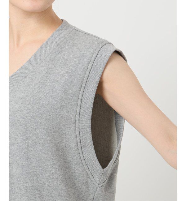 IENA「LOOPWHEELER for LOWERCASE 別注 ライトツリウラケ Vネックベスト」|ベスト・ジレ|