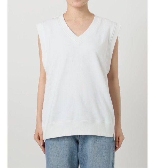 IENA「LOOPWHEELER for LOWERCASE 別注 ライトツリウラケ Vネックベスト」|ベスト・ジレ|