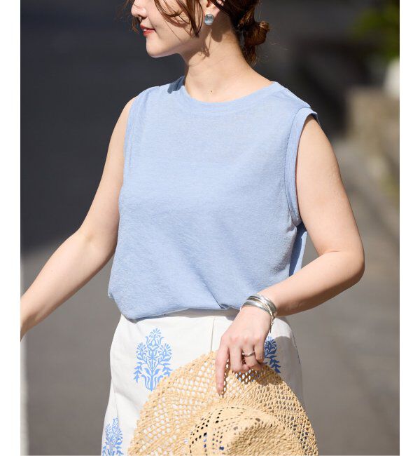 SLOBE IENA「《追加》スラブ天竺ノースリーブTEE」|Tシャツ・カットソー|