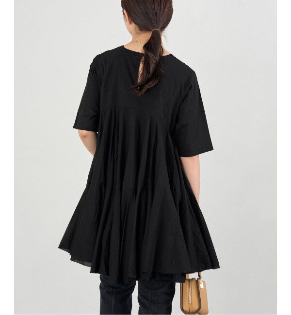 IENA「《追加》AAYUSHI/アユーシ ボリュームフレアハーフスリーブワンピース」|ワンピース|