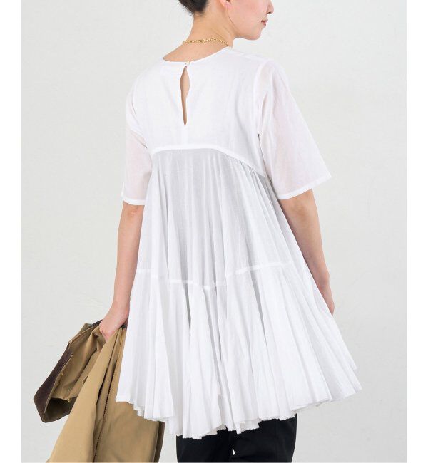 IENA「《追加》AAYUSHI/アユーシ ボリュームフレアハーフスリーブワンピース」|ワンピース|