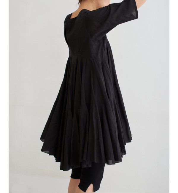 IENA「《追加》AAYUSHI/アユーシ ボリュームフレアハーフスリーブワンピース」|ワンピース|