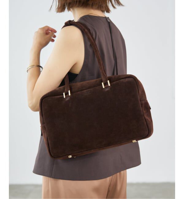 IENA「Manuel MILANO/マニュエルミラノ SUEDE BOSTON スエードボストンバッグ」|ボストンバッグ|