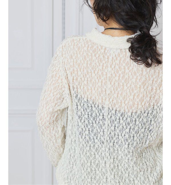 IENA LA BOUCLE「IENA LA BOUCLE ストレッチレースシャツ」|シャツ・ブラウス|