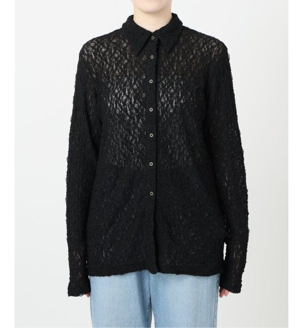 IENA LA BOUCLE「IENA LA BOUCLE ストレッチレースシャツ」|シャツ・ブラウス|