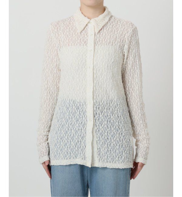 IENA LA BOUCLE「IENA LA BOUCLE ストレッチレースシャツ」|シャツ・ブラウス|