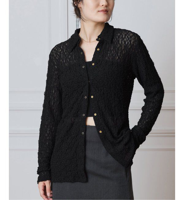 IENA LA BOUCLE「IENA LA BOUCLE ストレッチレースシャツ」|シャツ・ブラウス|