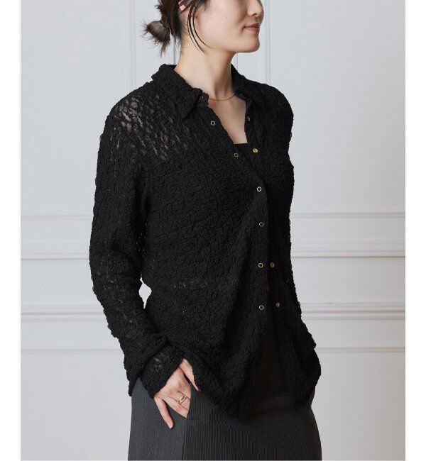 IENA LA BOUCLE「IENA LA BOUCLE ストレッチレースシャツ」|シャツ・ブラウス|