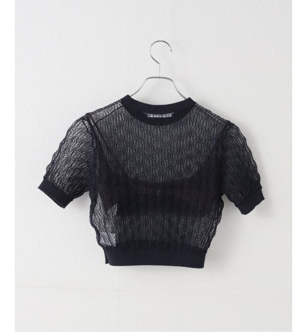 IENA「NICENICE MOMENT/ナイスナイスモーメント LACE KNIT TOP カットソー NNM1-25SS-004」|Tシャツ・カットソー|